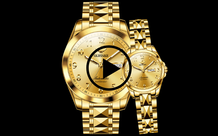 OUPINKE Watch 3228 Automatic Calendar Mechanical Couples - Oupinke
